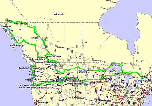 Alaska Road Trip Route